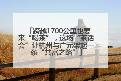 跨越1700公里也要来“喝茶”，这场“茶话会”让杭州与广元架起一条“共富之路”